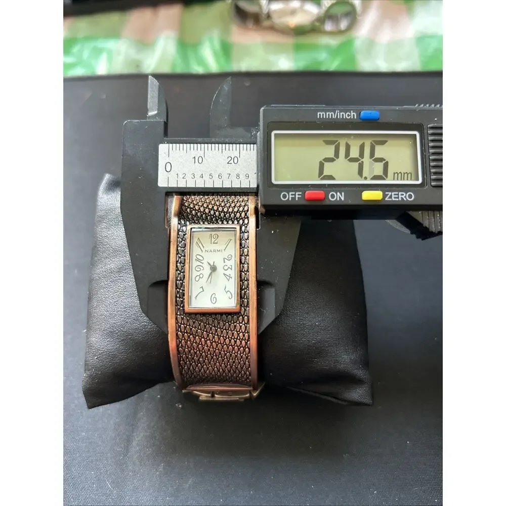 Narmi Bronze Tone Women’s Quartz Cuff Watch